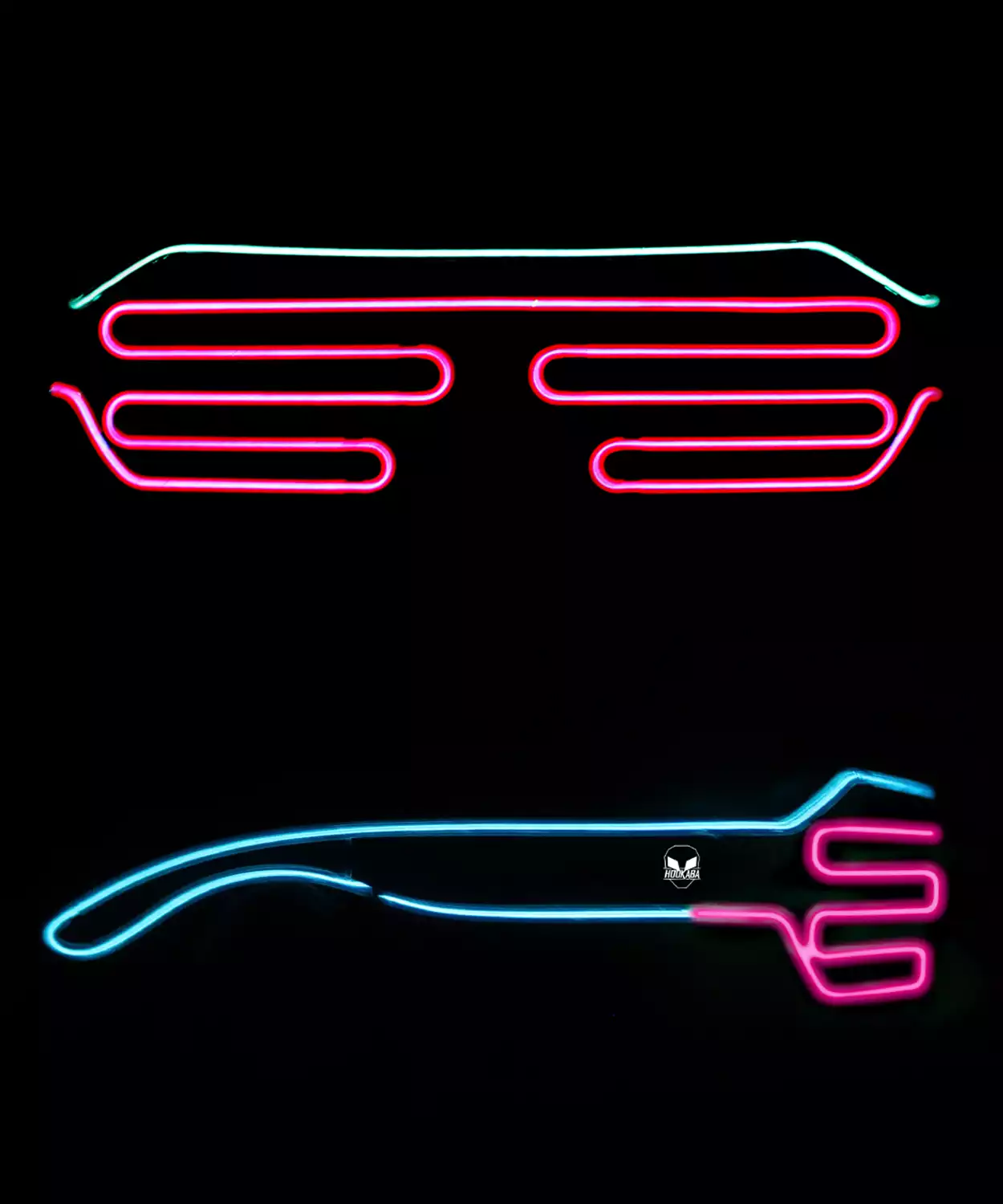 Rave Shade Unisex Wireless Led Glasses- Magenta Blue