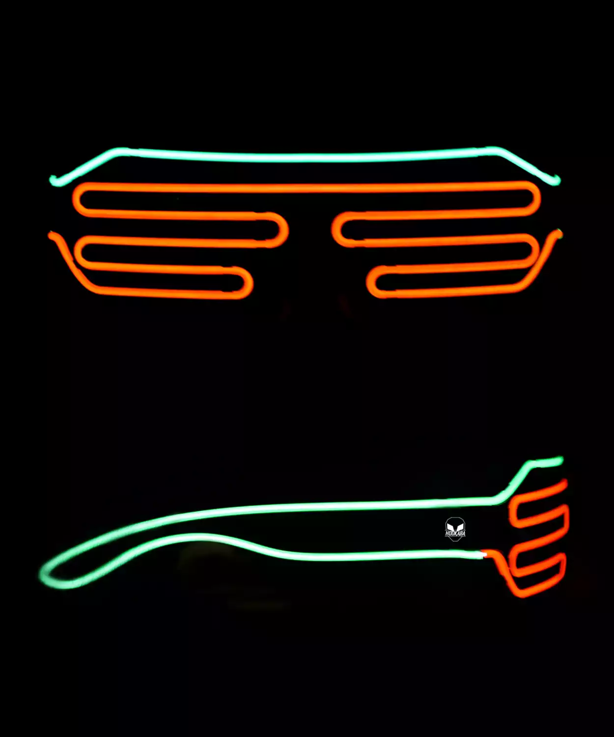 Rave Shade Unisex Wireless Led Glasses- Orange Green