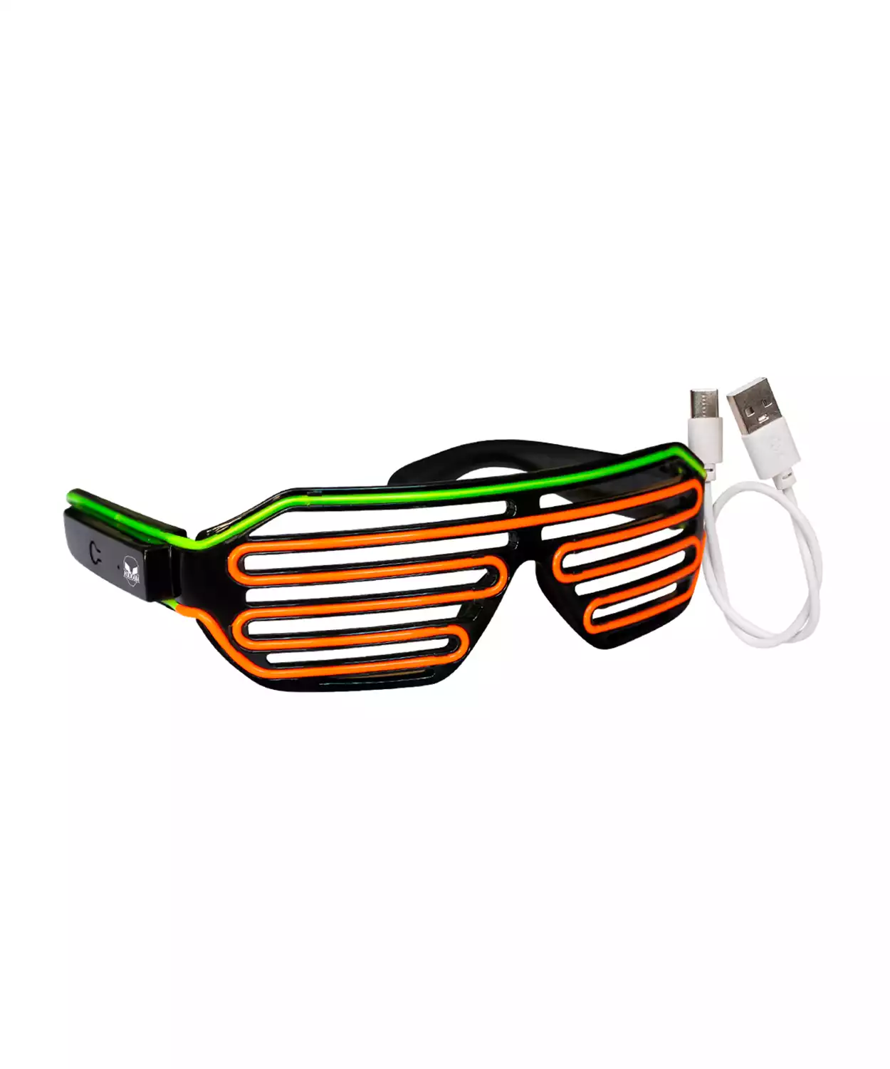Rave Shade Unisex Wireless Led Glasses- Orange Green