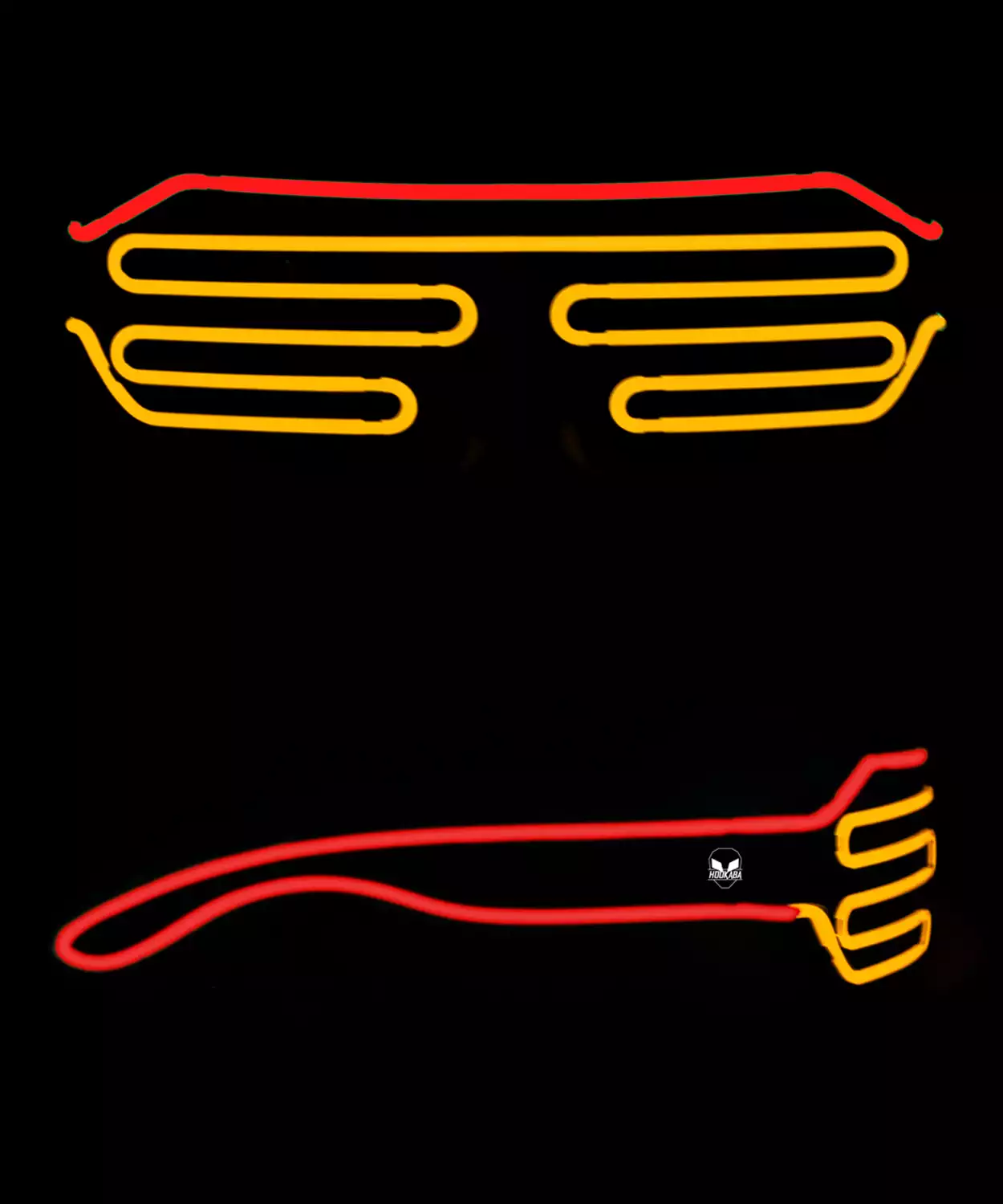 Rave Shade Unisex Wireless Led Glasses- Yellow Orange