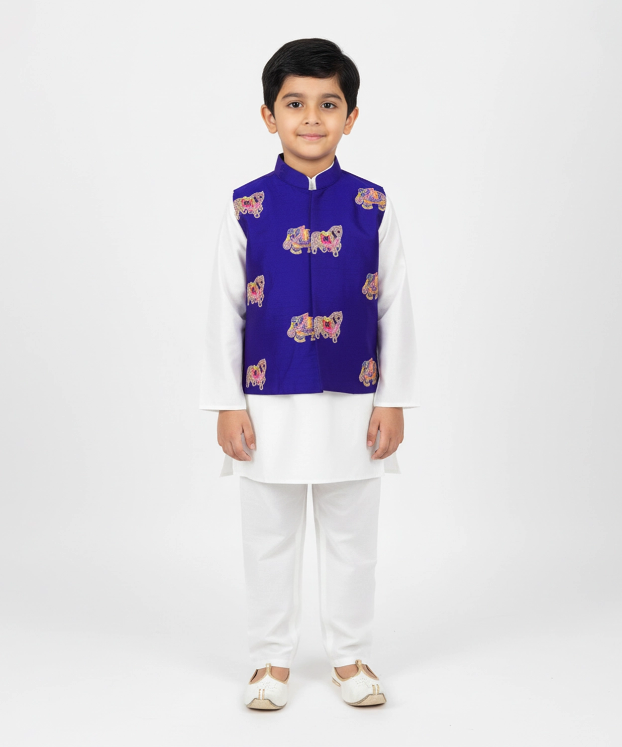 Embroidered Bundi Set For Boy