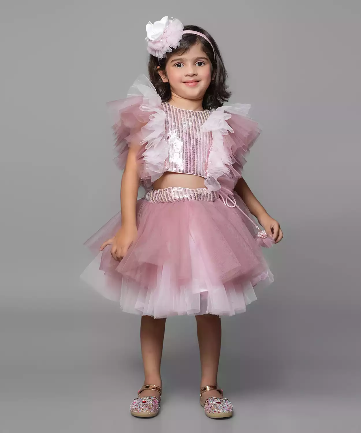 Sequin Top And Skirt Set