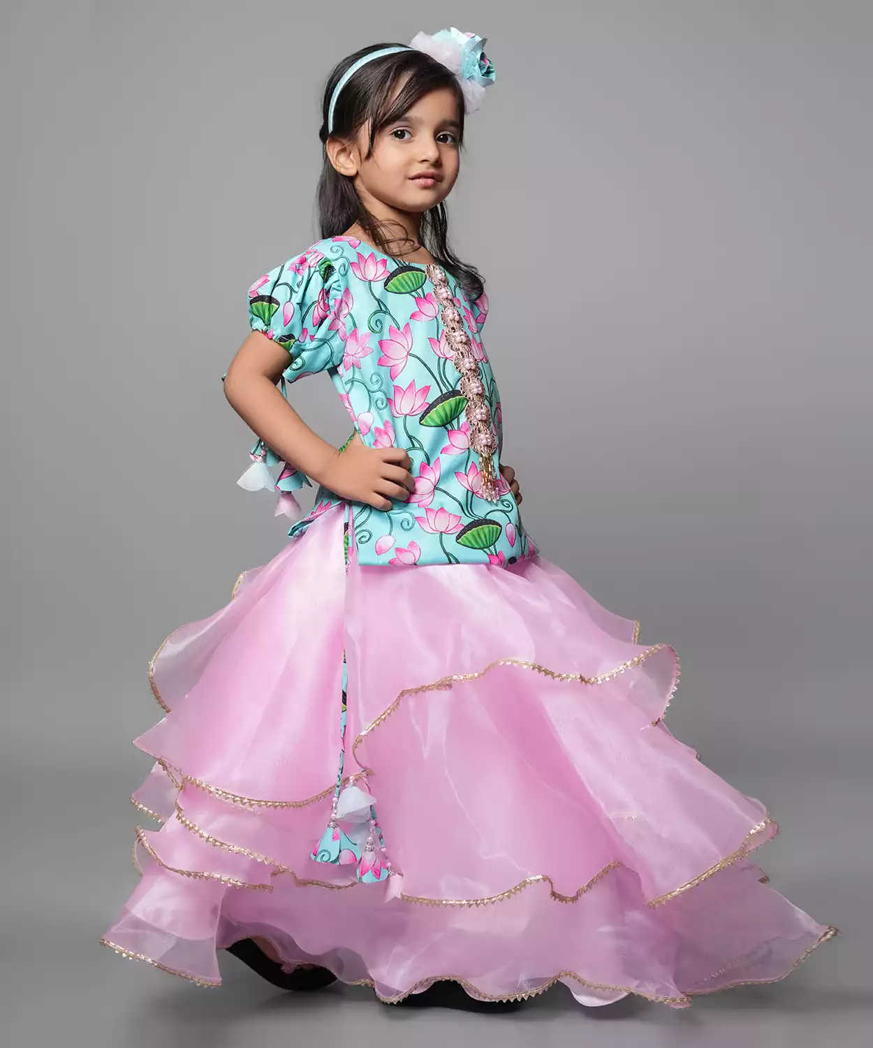 Tissu Lehenga With Blended Cotton Top