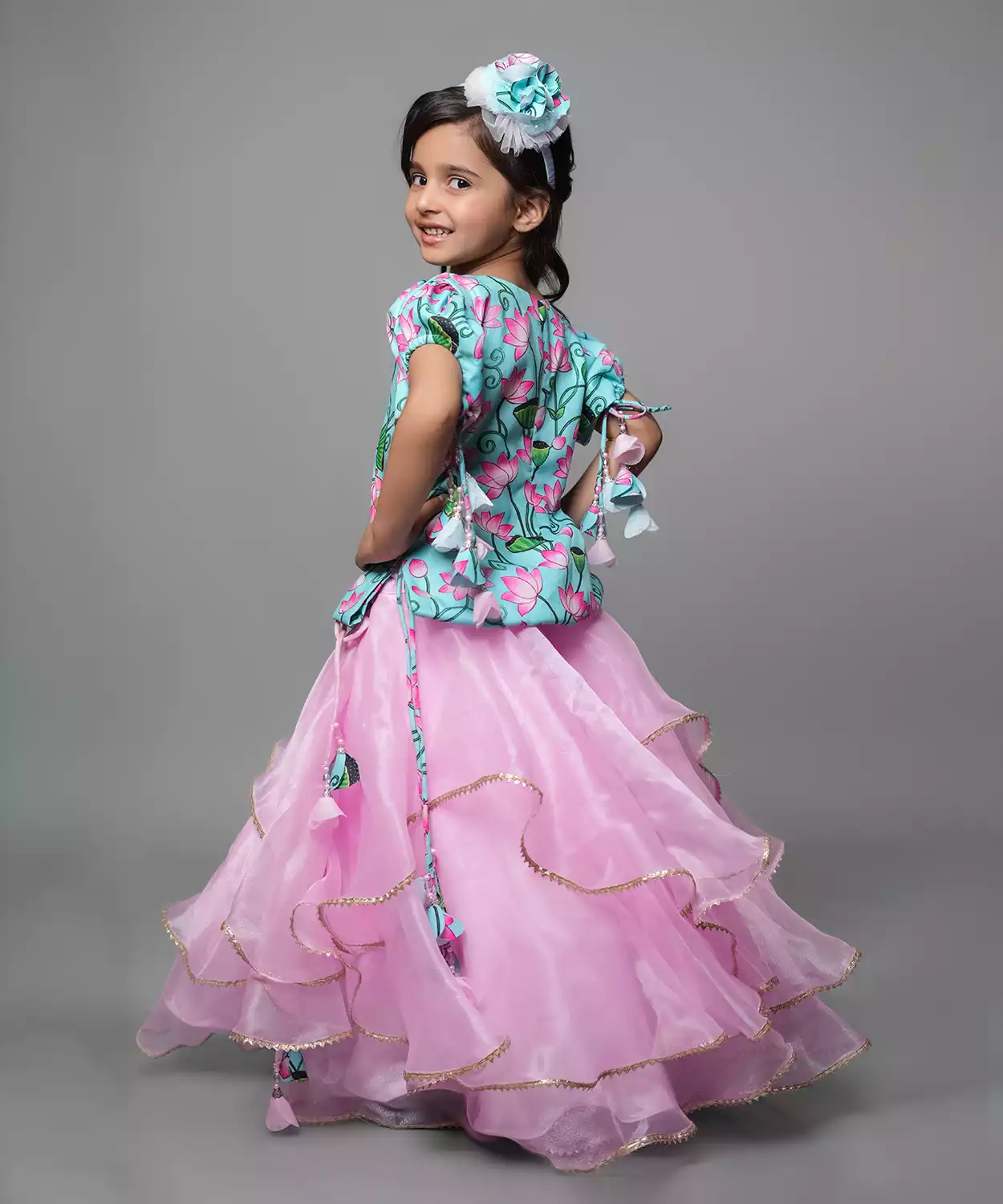 Tissu Lehenga With Blended Cotton Top