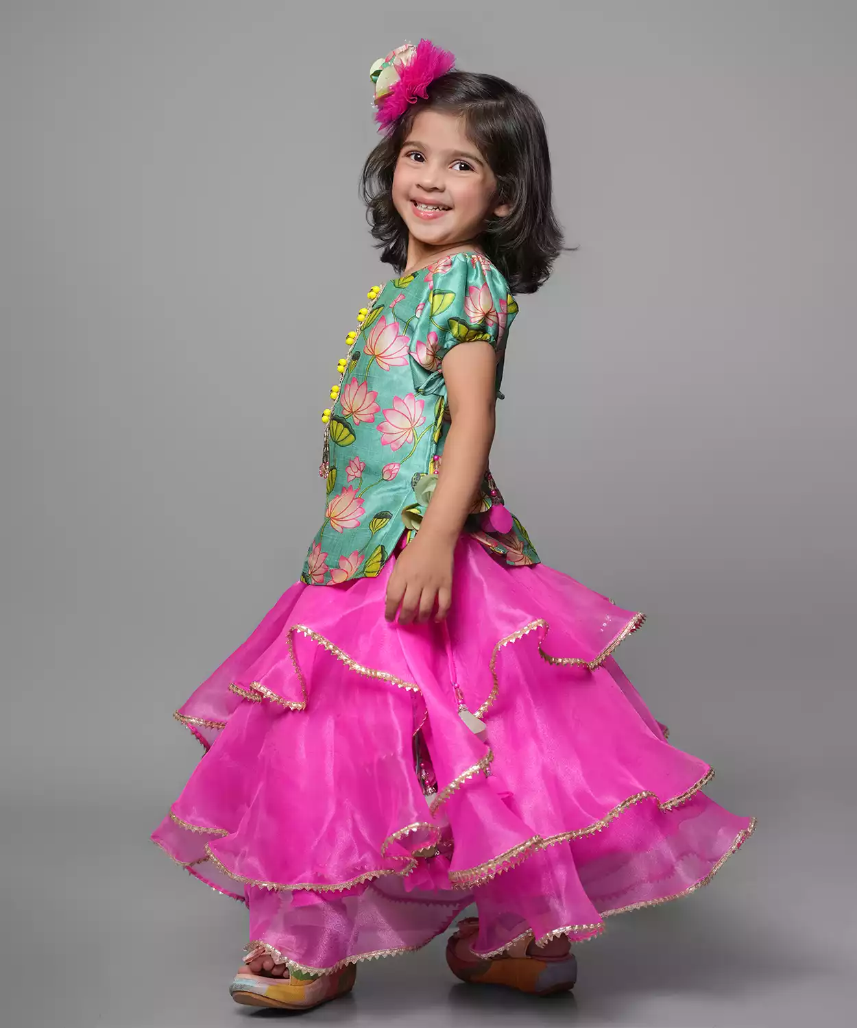 Tissu Lehenga With Blended Cotton Top