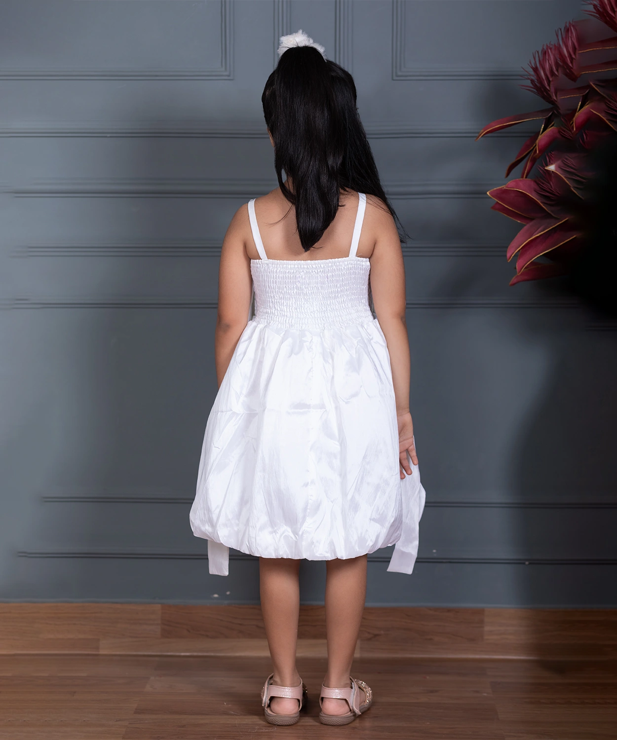 Satin Silk White Dress