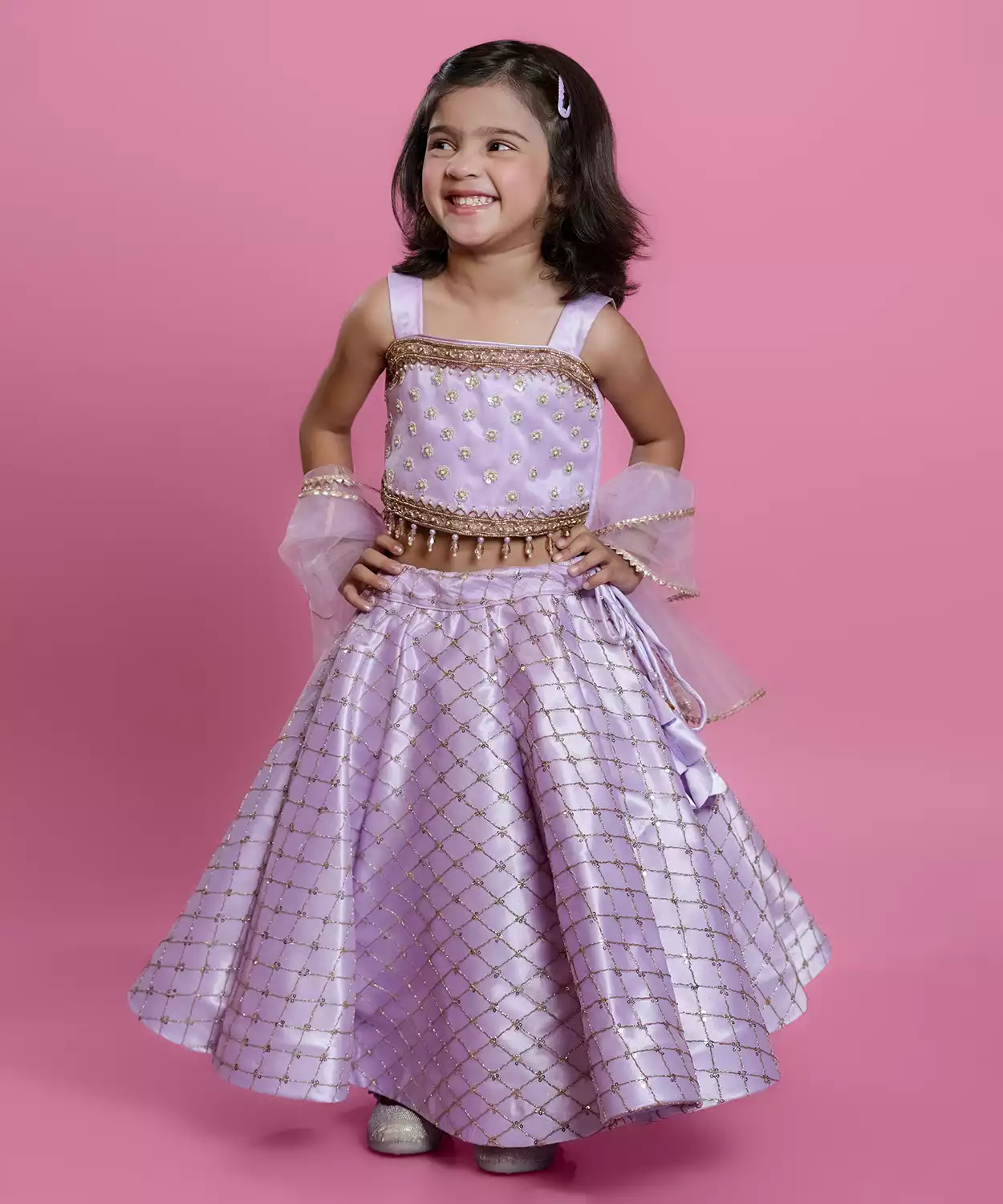 Organza Embellished Lahenga Set