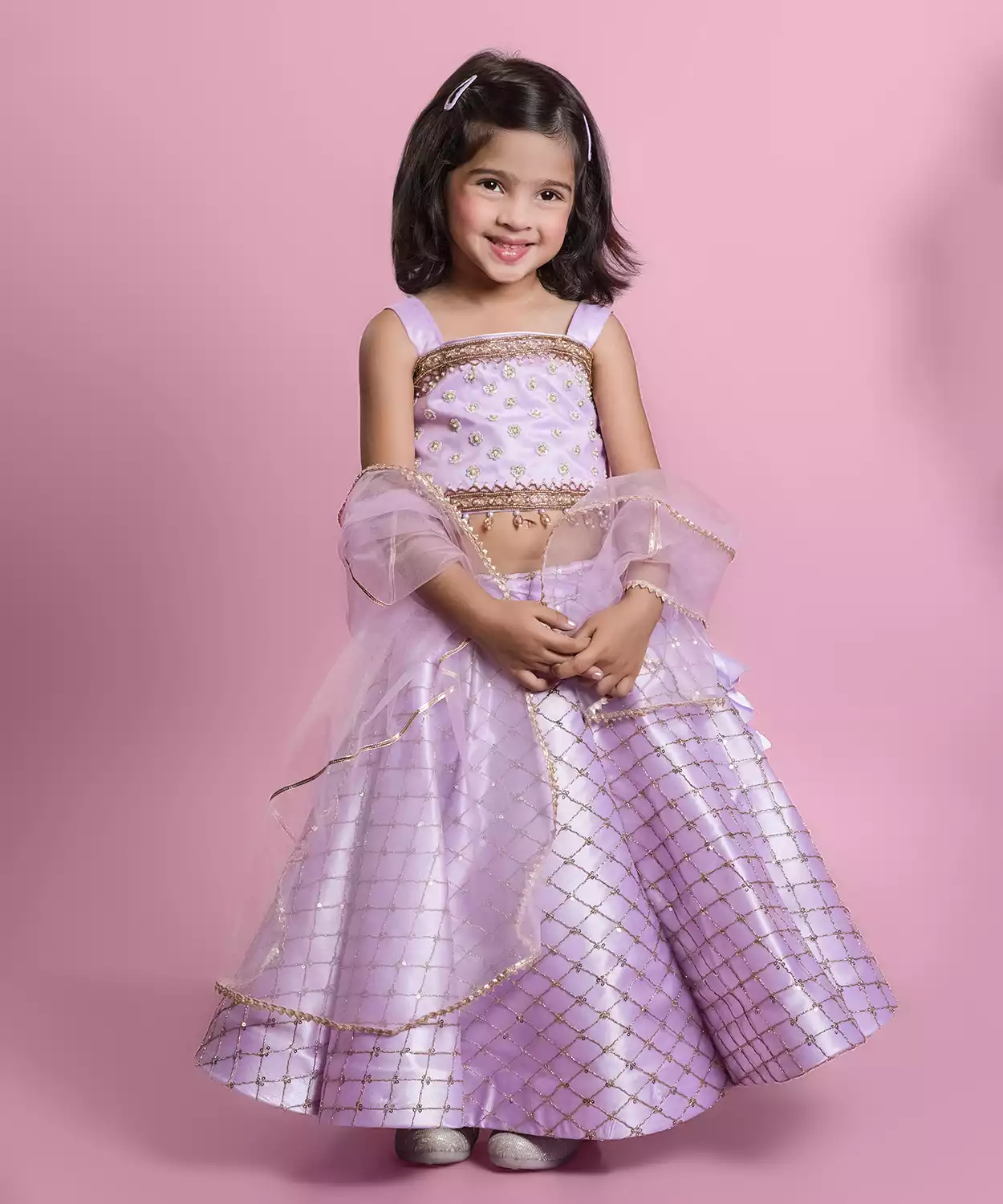 Organza Embellished Lahenga Set