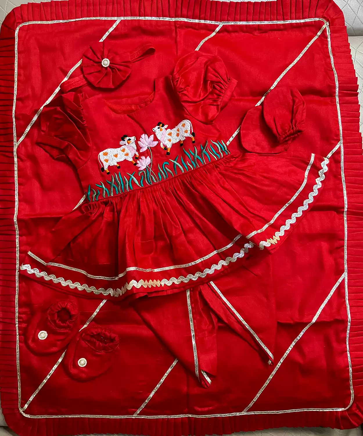 Pichwai Jamna Set For Girls