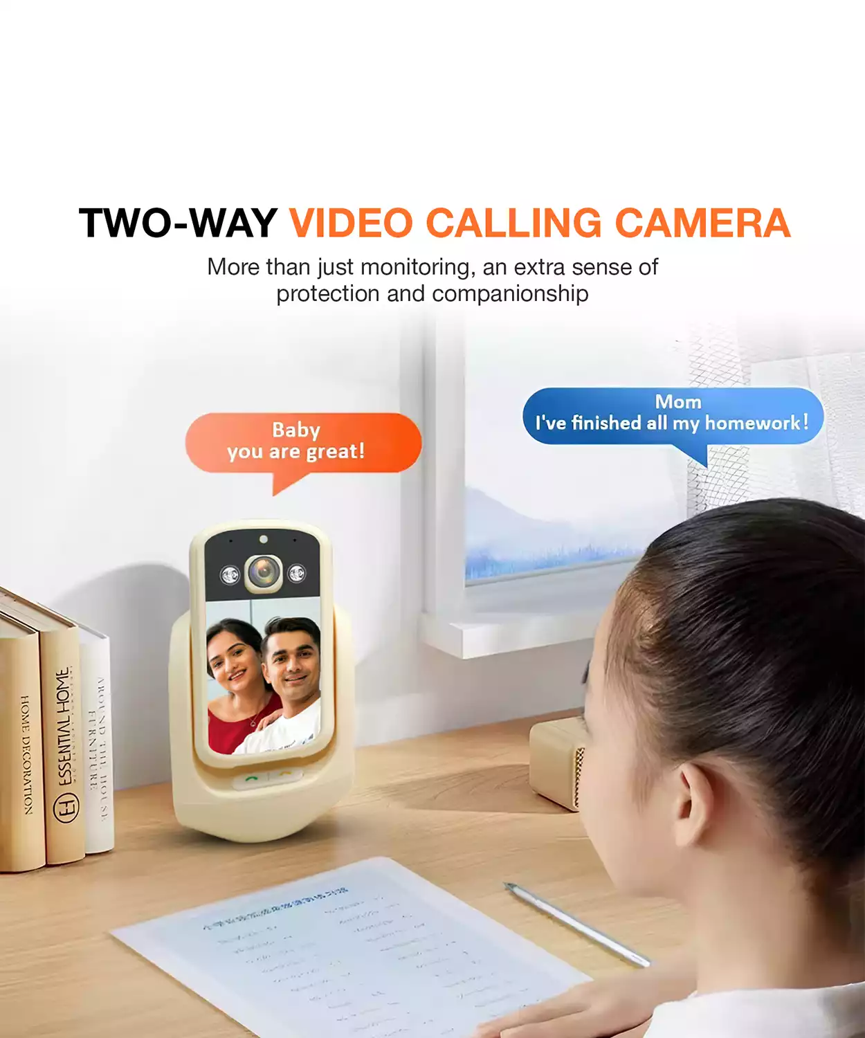 Sekyo Wifi Video Calling Camera With Screen, Motion Sensor