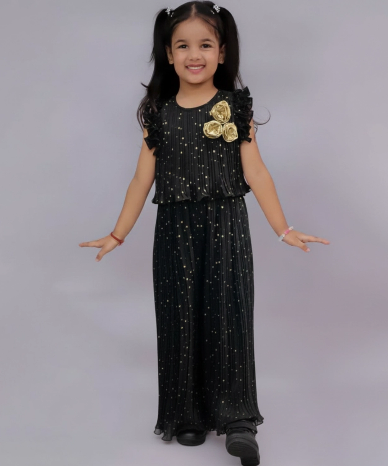 Glam up Girls Black Top and Pant