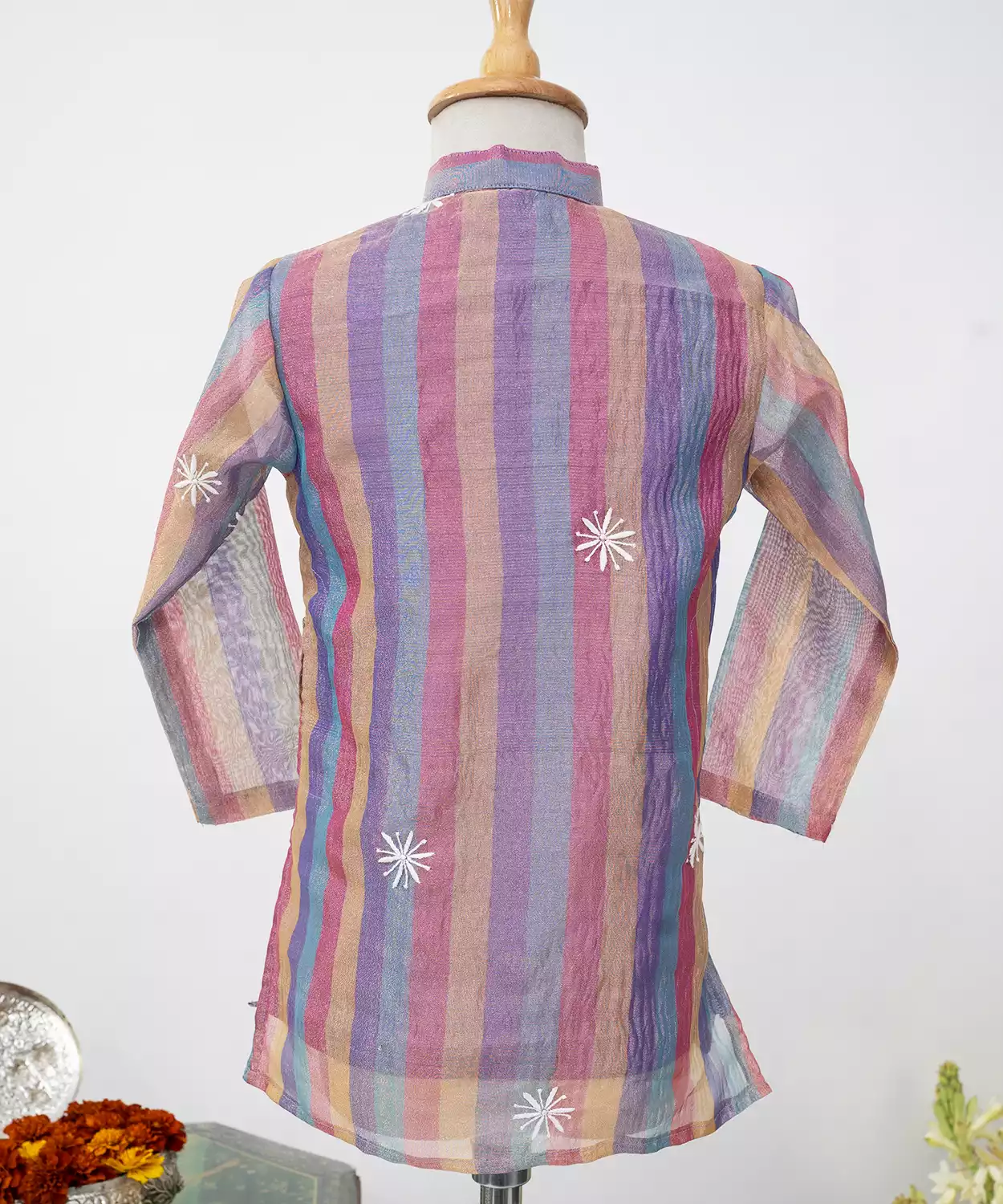Chikankari Embroidered Multicolour Kurta Set