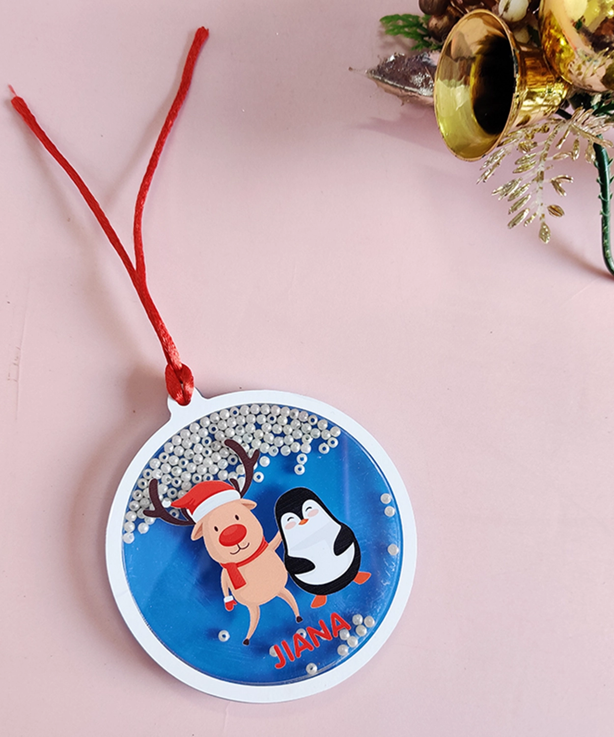 Christmas Tree with our Personalized Shaker Ornaments