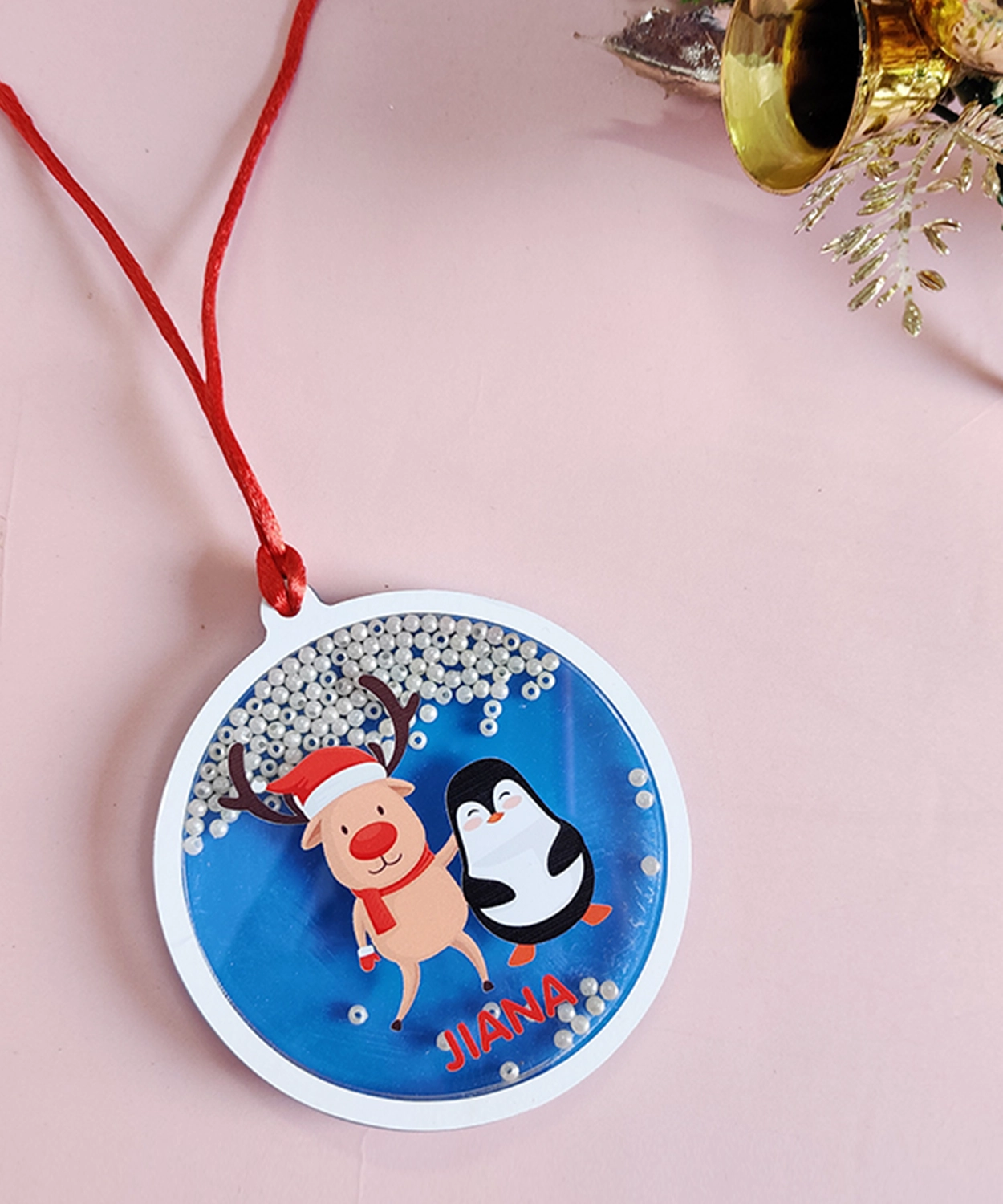 Christmas Tree with our Personalized Shaker Ornaments