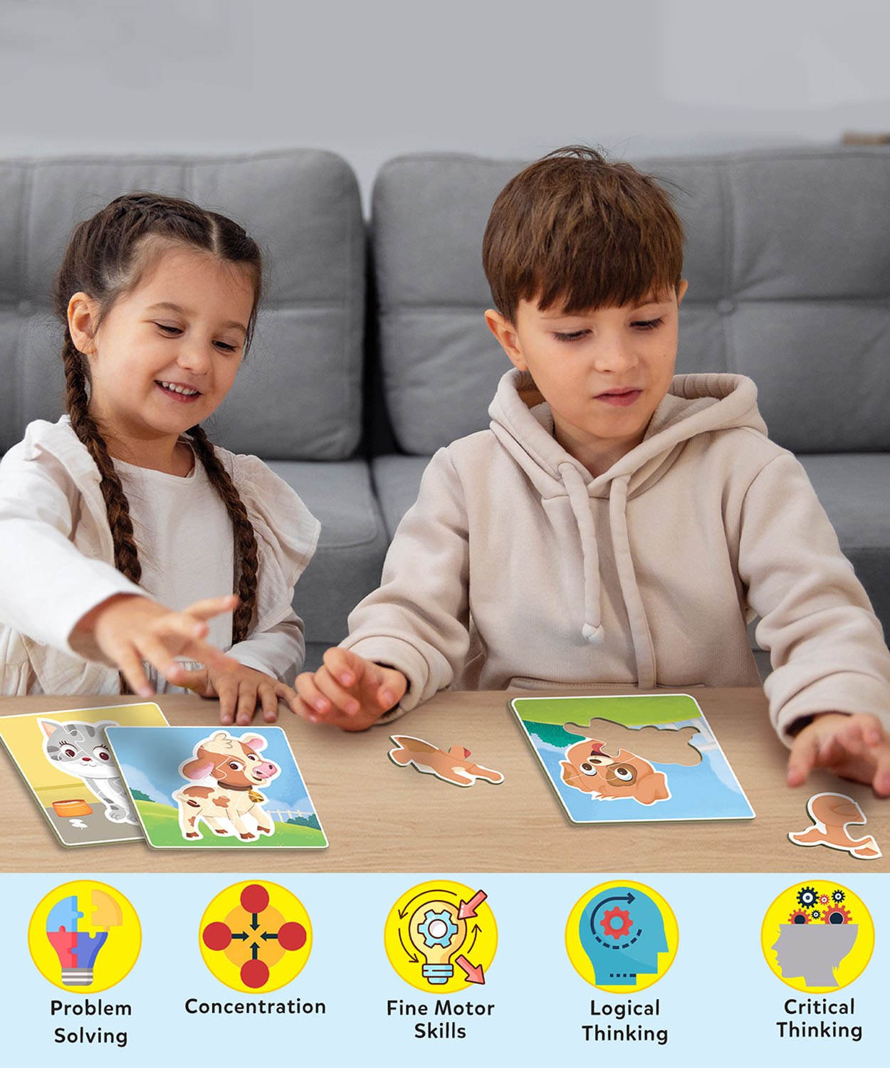 Baby Animals - Fun & Educational Jigsaw Puzzle Set