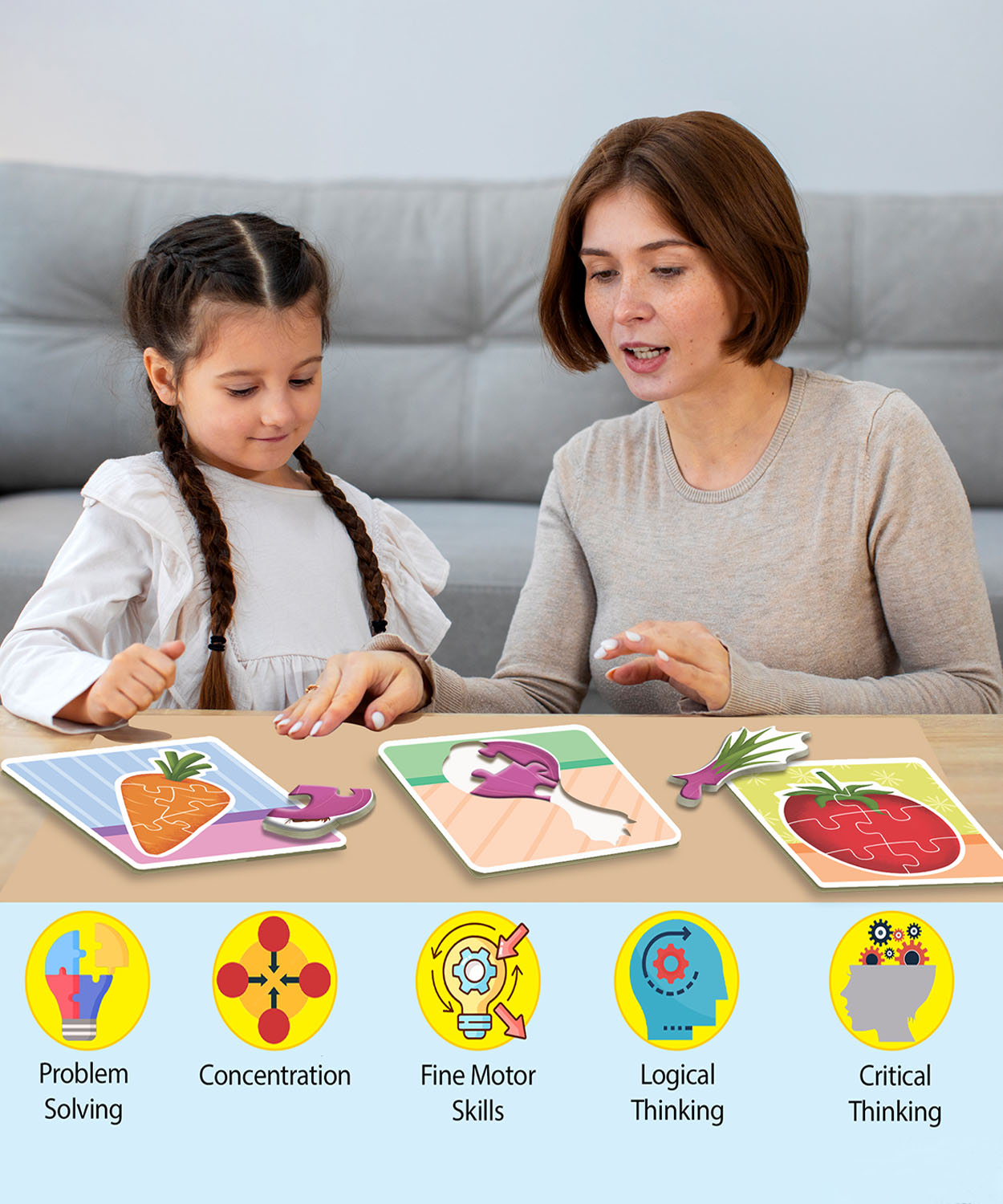 Vegetables - Fun & Educational Jigsaw Puzzle Set