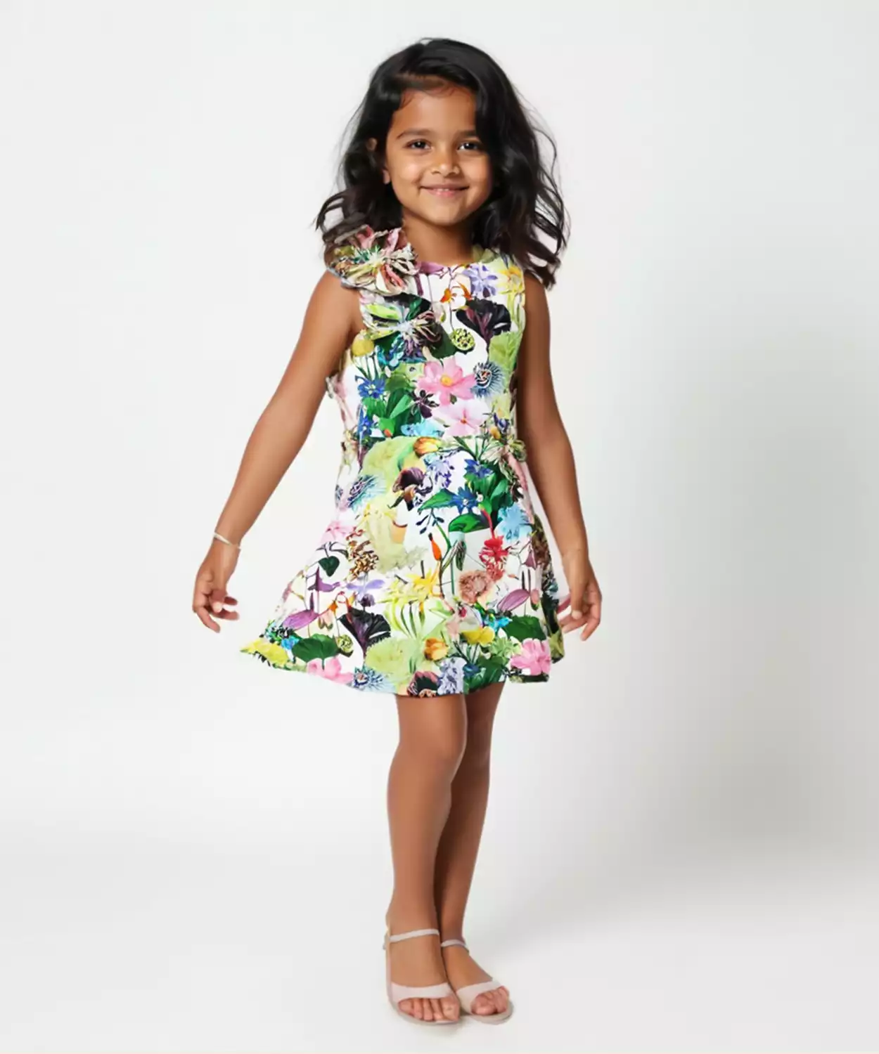 Botanical Bloom Colourful Cotton Dress