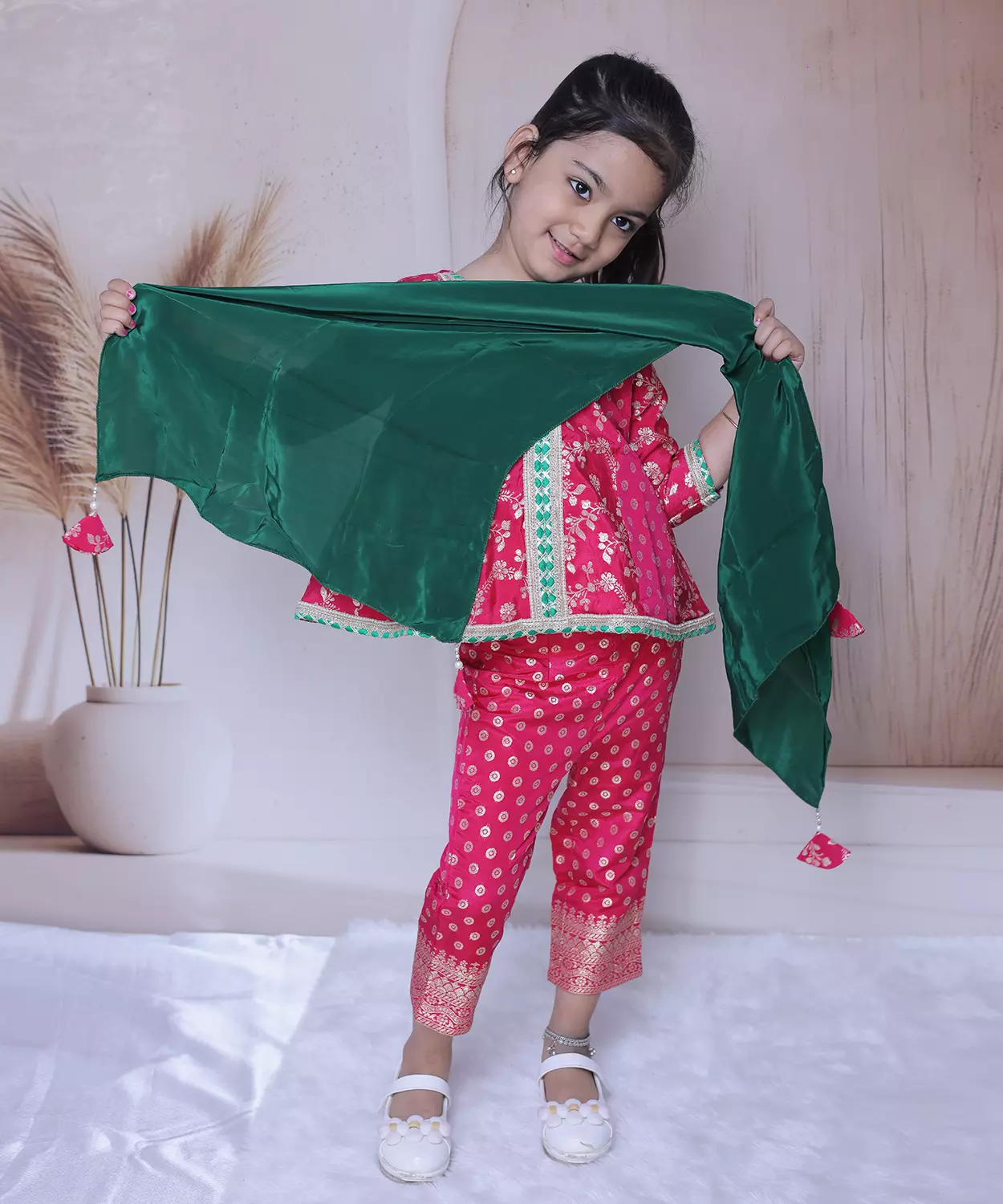 Brocade Top And Pant With Dupatta Brocade Kurta