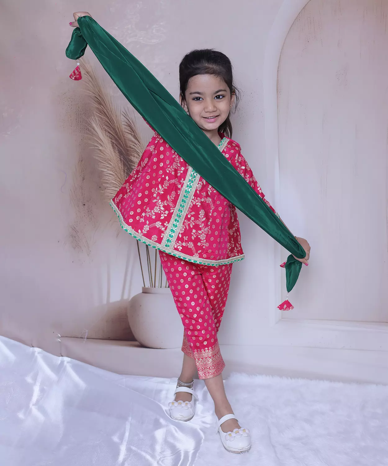 Brocade Top And Pant With Dupatta Brocade Kurta