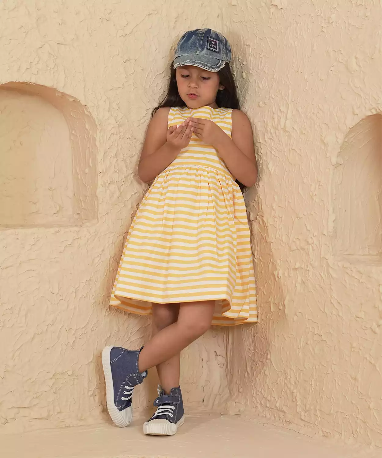 Yellow & White Stripe Dress