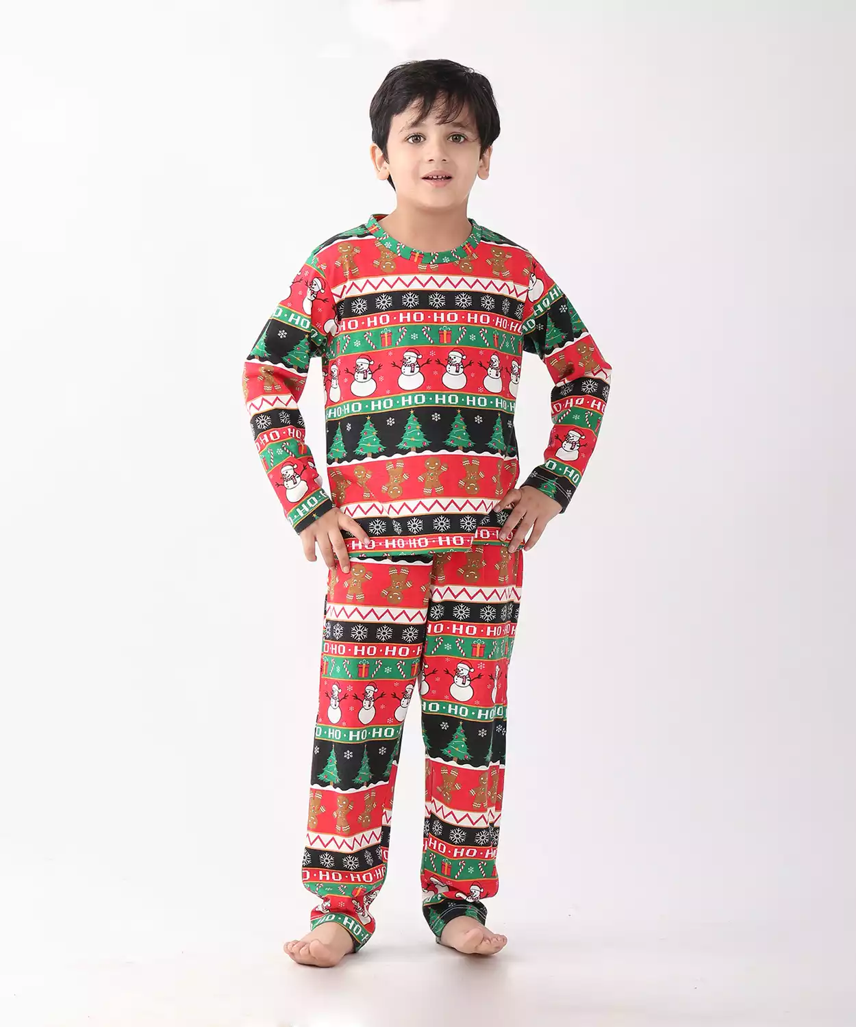 Christmas Red Long Sleeve Pyjama Set - Red