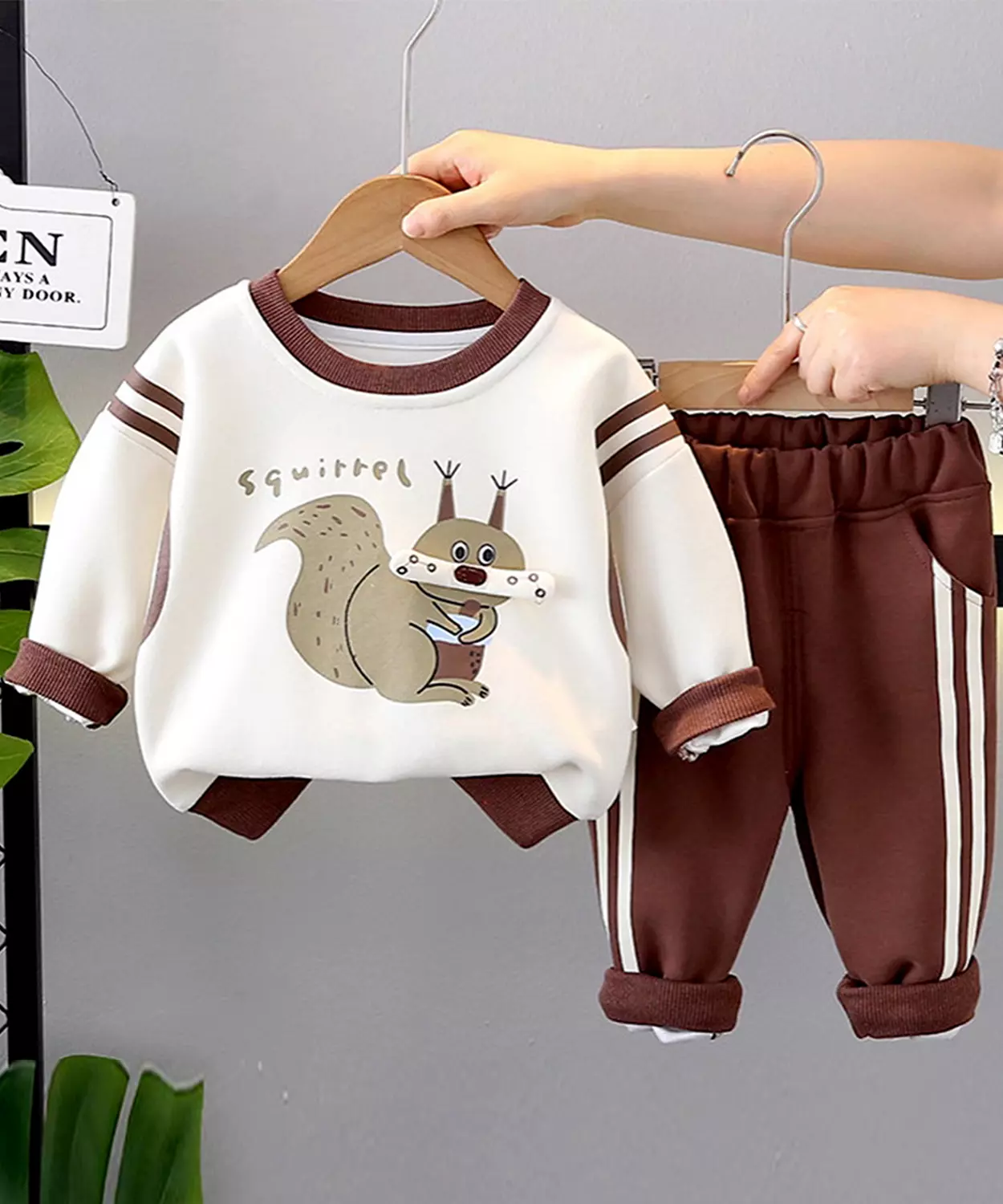Brown Squirrel Tracksuit Set