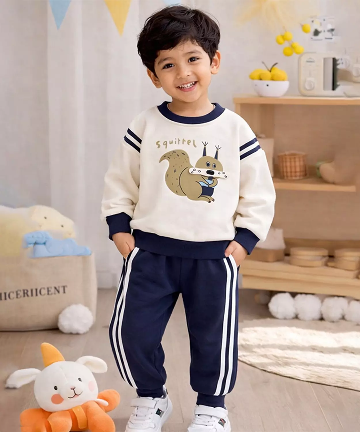 Navy Squirrel Tracksuit Set