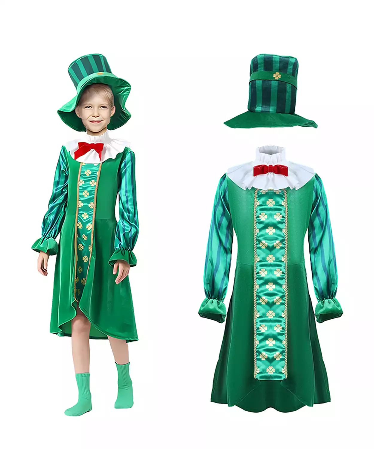 St.Patricks Day costume for Girls, Kids Halloween Costume Dress Up