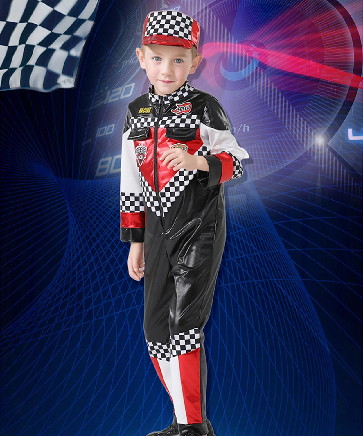 Speed Racing Car Rider costume,Kids Halloween Costume Fancy Dress Up