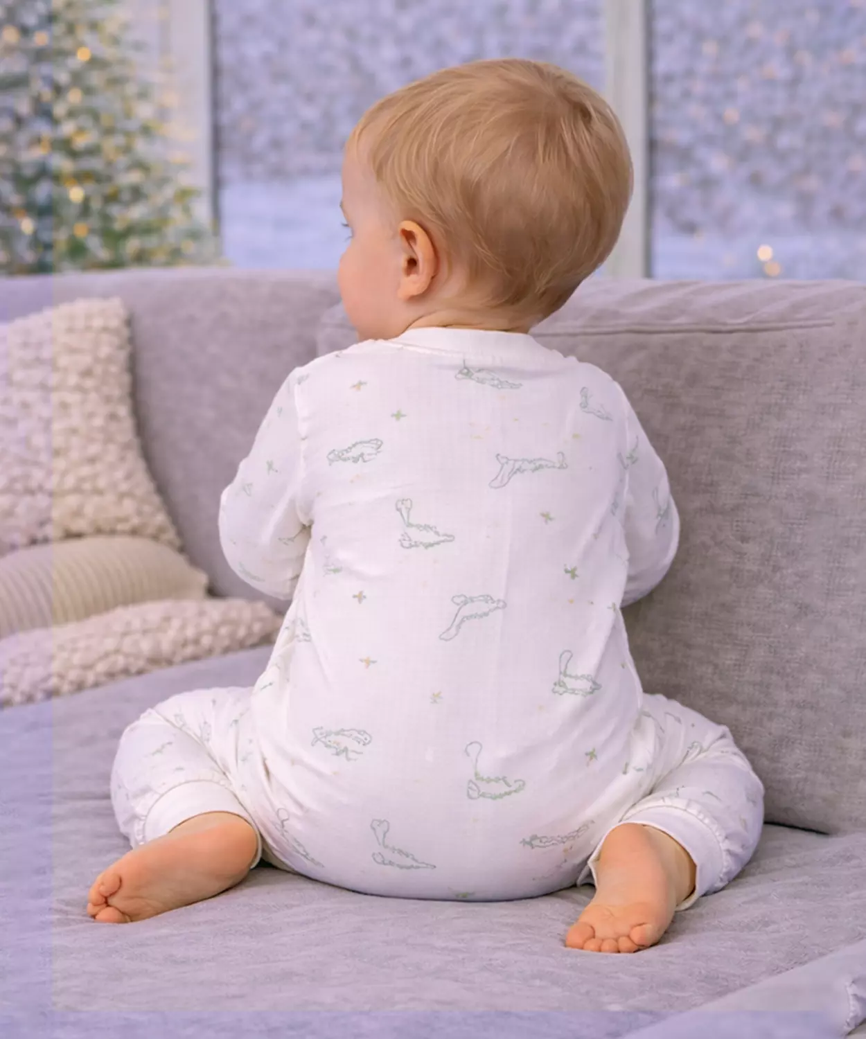 Green Smiley Dino Full Sleeves Jumpsuit Hoodie Romper