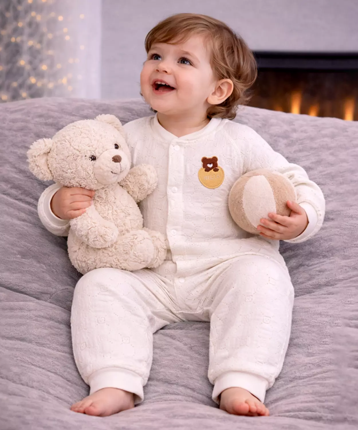 Hello Bear, Full Sleeves Jumpsuit Hoodie Romper