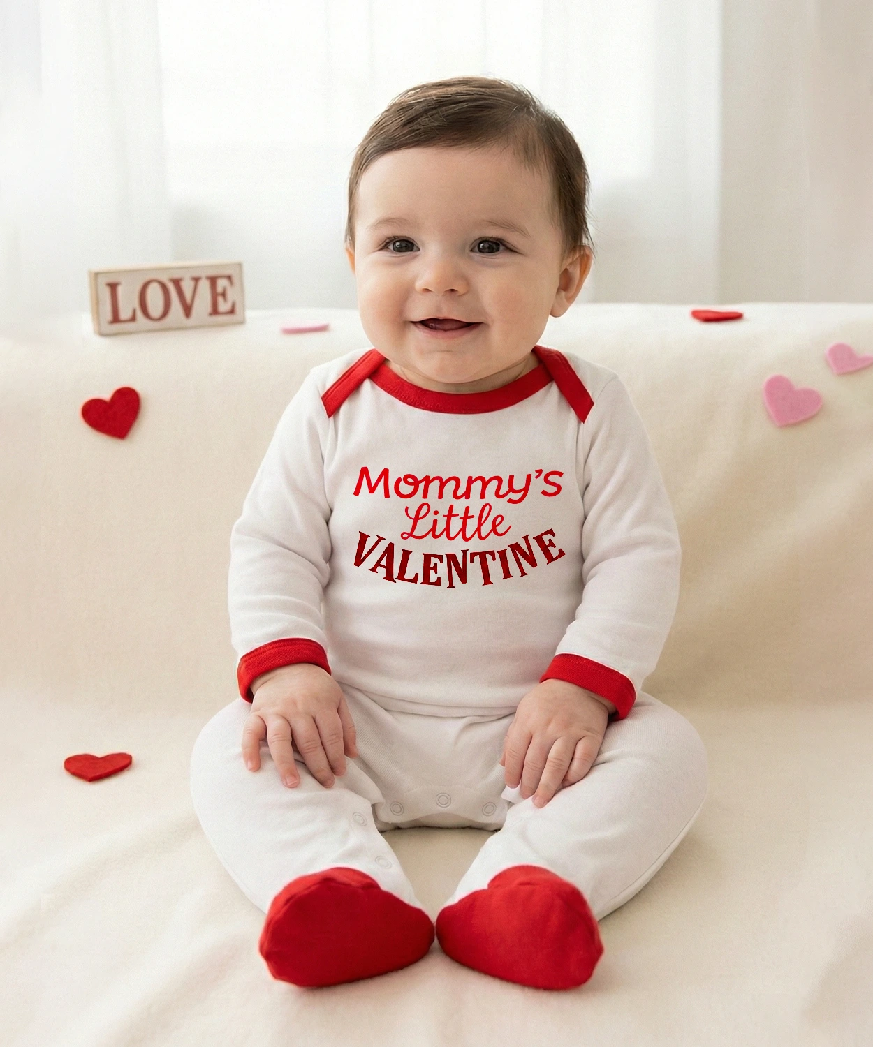 Mommy's Valentine Printed Romper