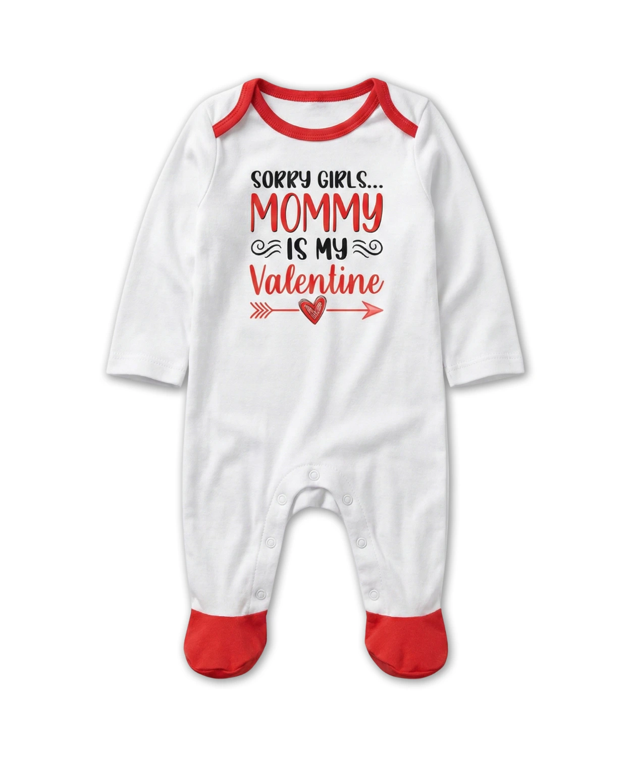 Sorry Girls Valentine's Printed Romper