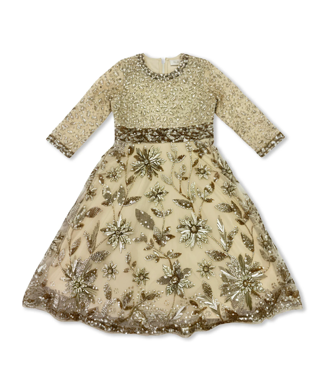 Hand Work Embroided Gown For Girl