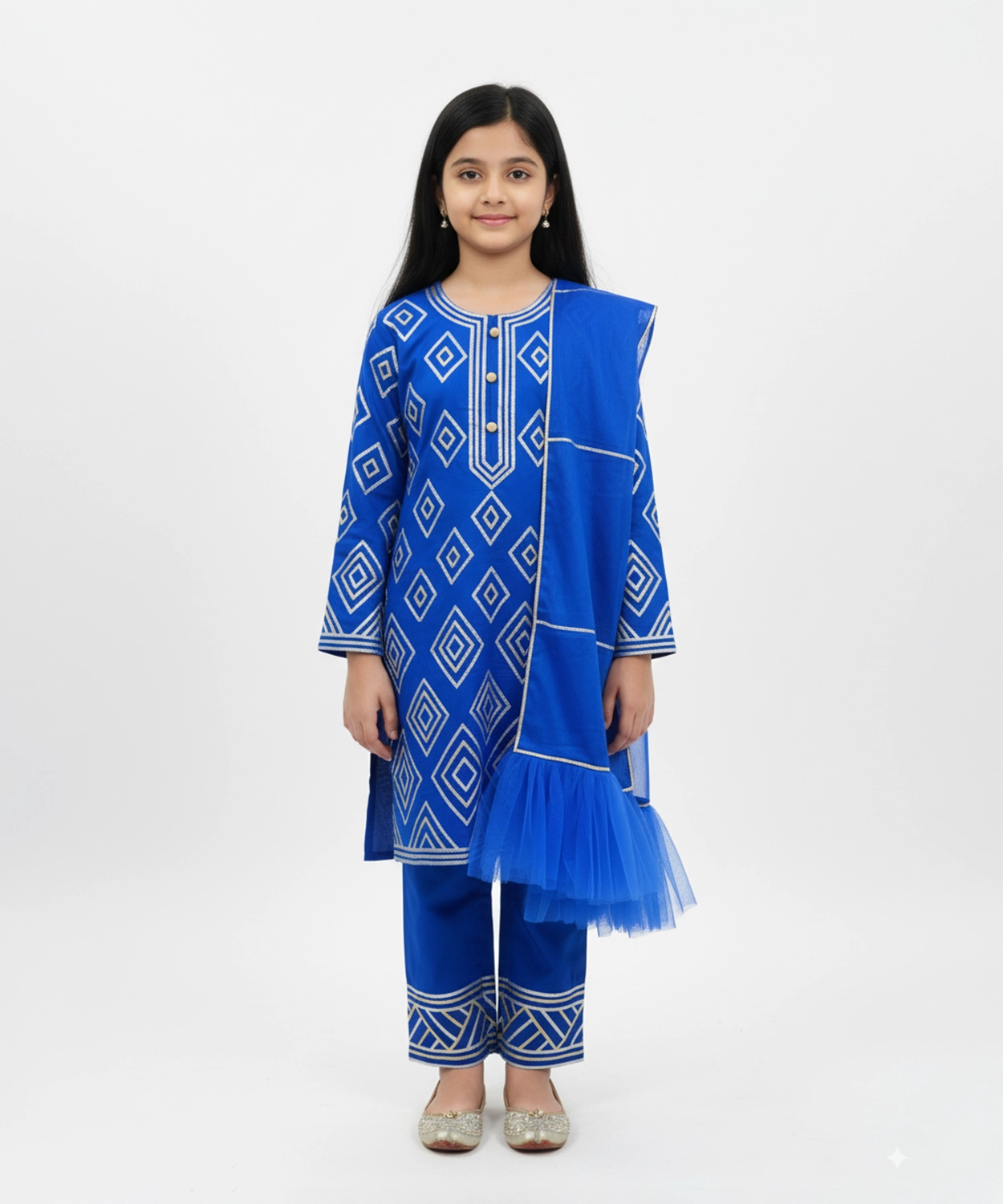Allover Gota Work Suit For Girl