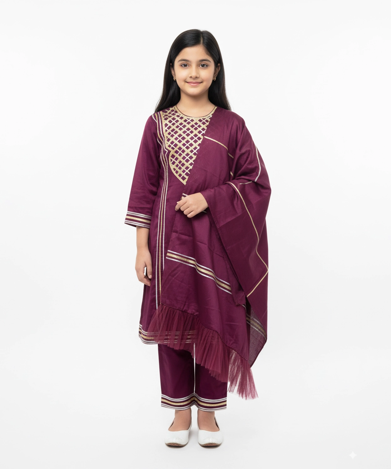 Gota Work Suit For Girl