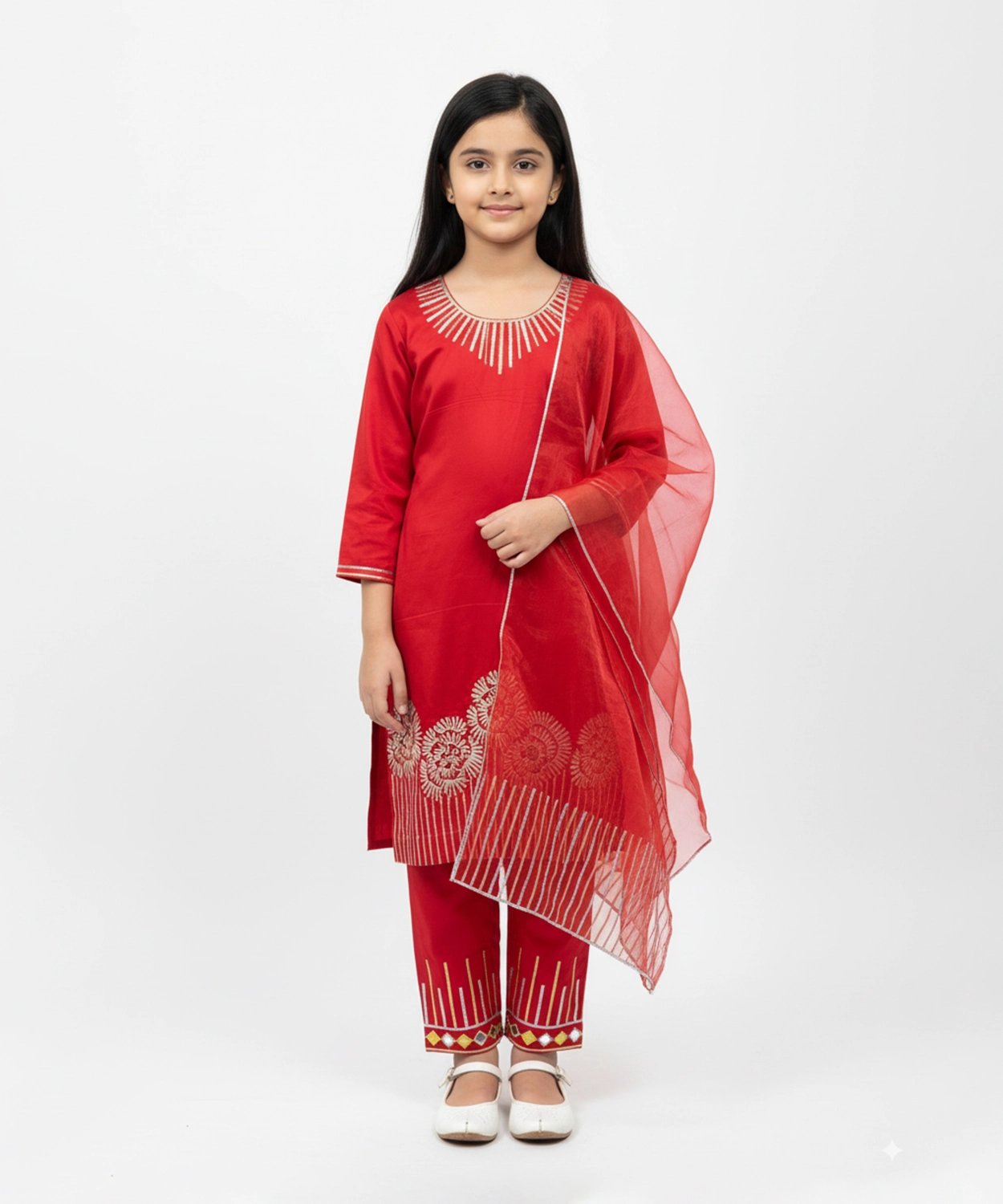 Gota Work Suit For Girl