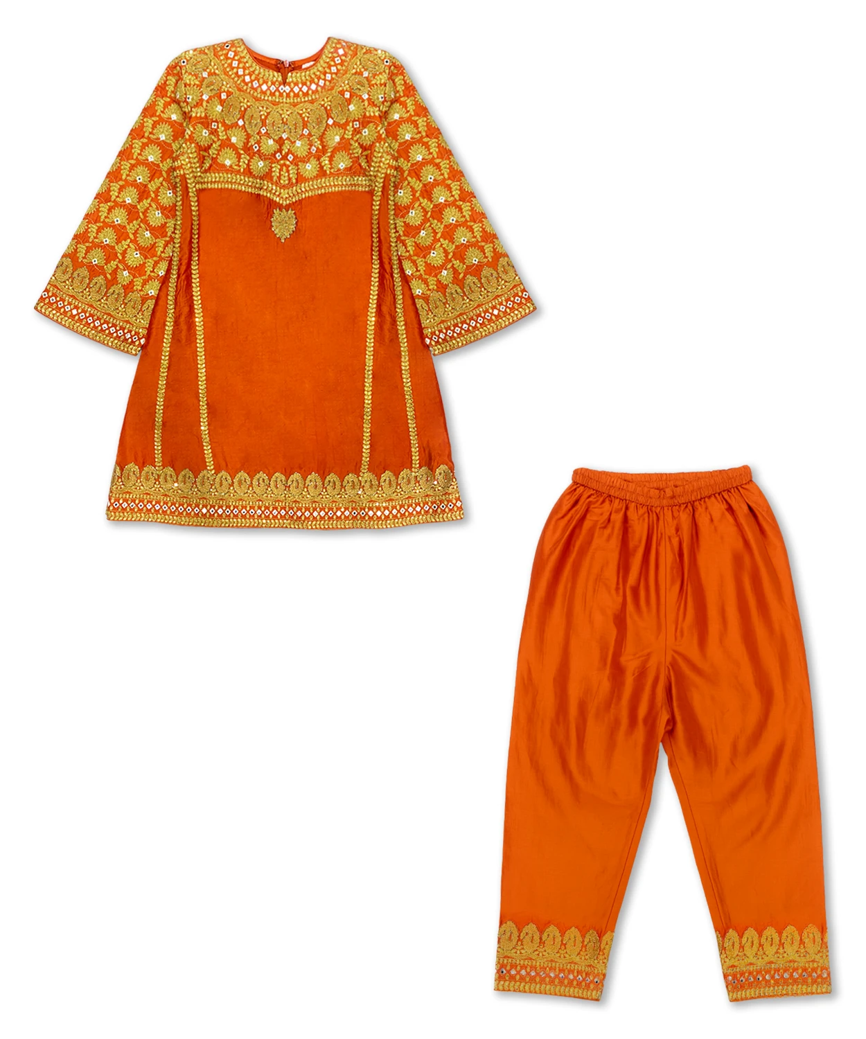 Zari Embroidery Suit Set For Girl