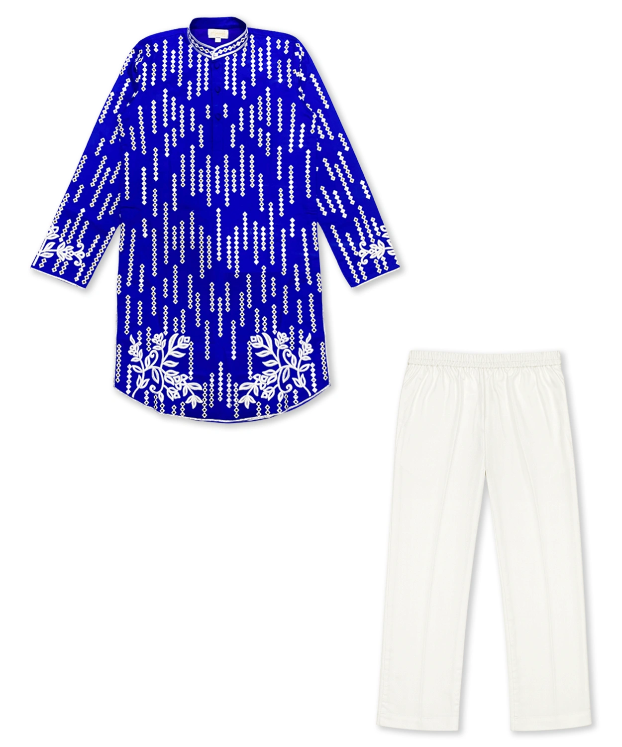 Mirror Thread Embroidery Kurta Set For Boy