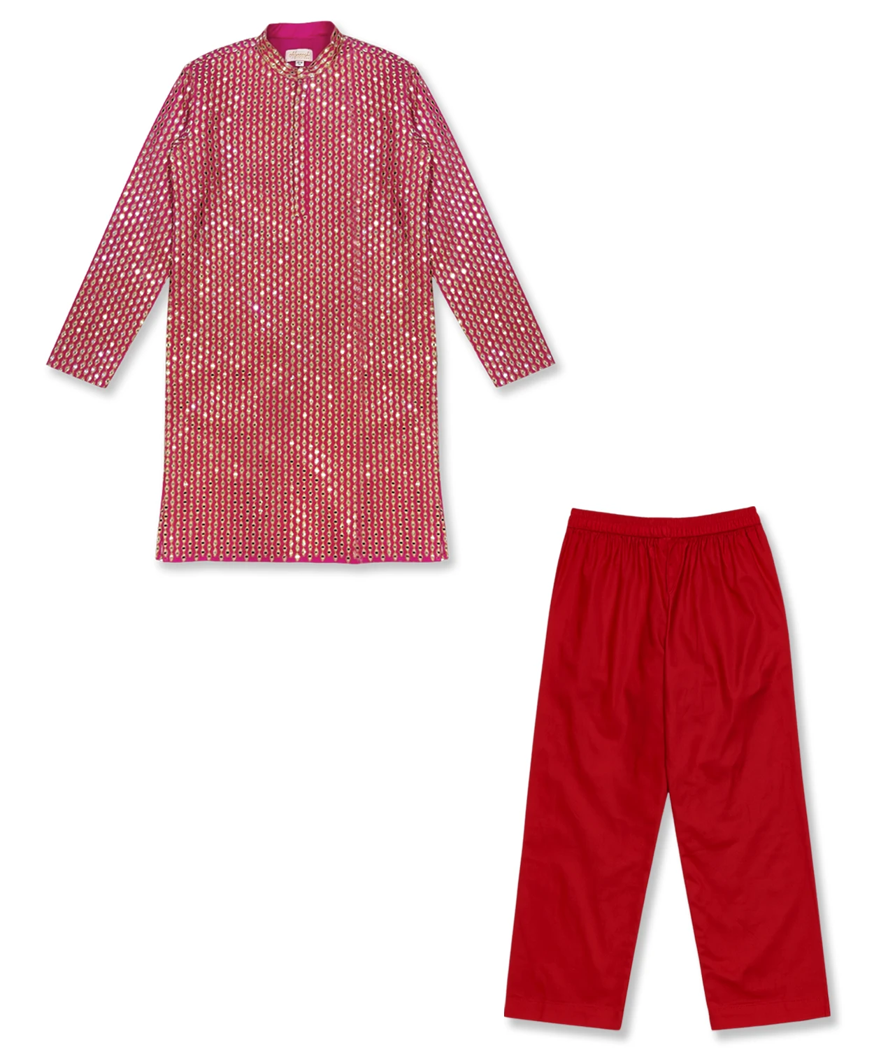 Mirror Work Embroiderd Kurta Set Boy Boy