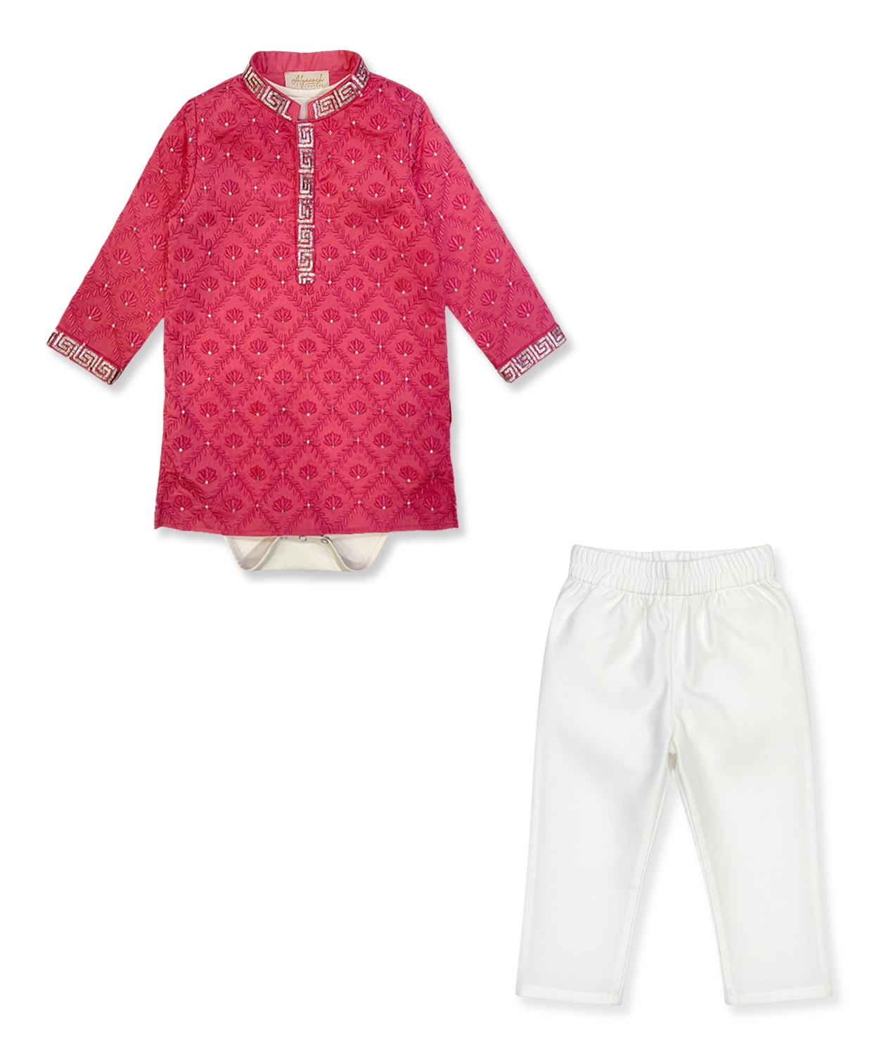 Embroidered Onenies Kurta Set For Boy