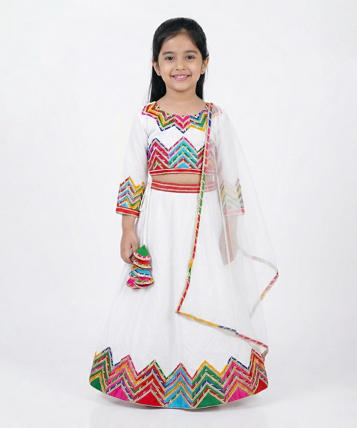 Multicoloured Patch Work Lehenga Set