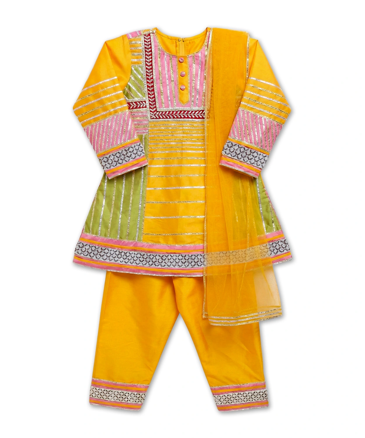 Gota Patti Worked Suit Set With Duppatta