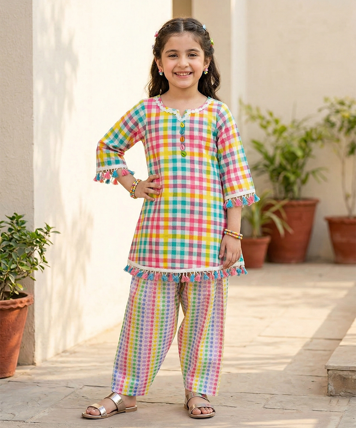 Farshi Salwar And A-Line Kurta Style Co-Ord Set