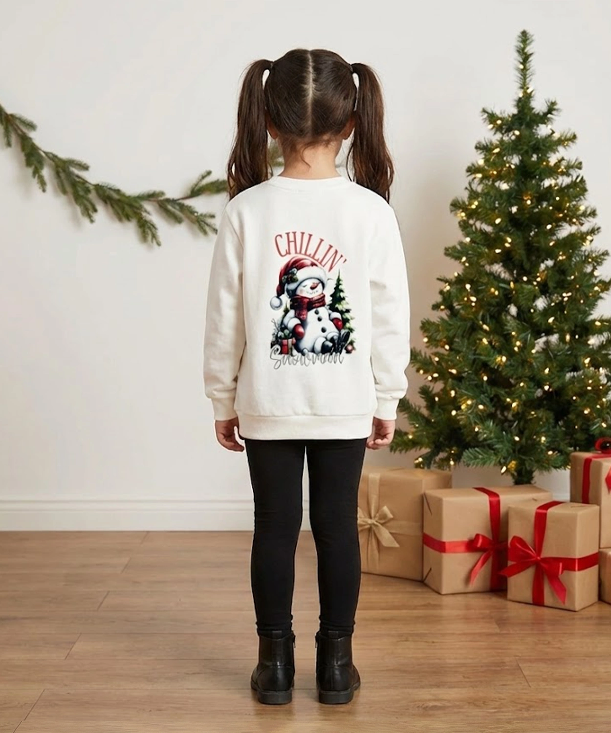Christmas Gnome Ride Sweatshirt for Girls