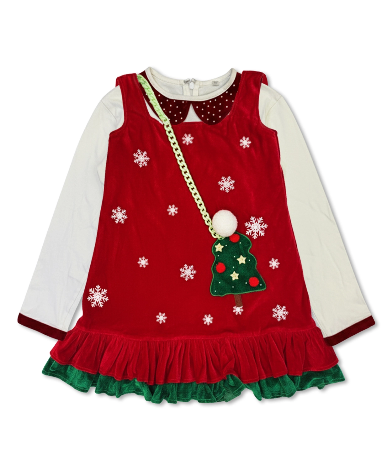 Christmas Snowflake Velvet Party Dress