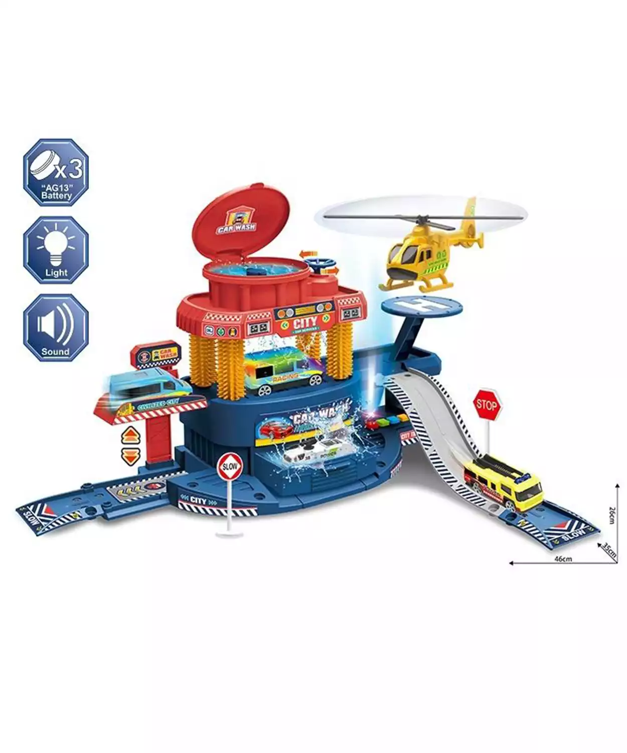 City Car Wash Track Set for Kids