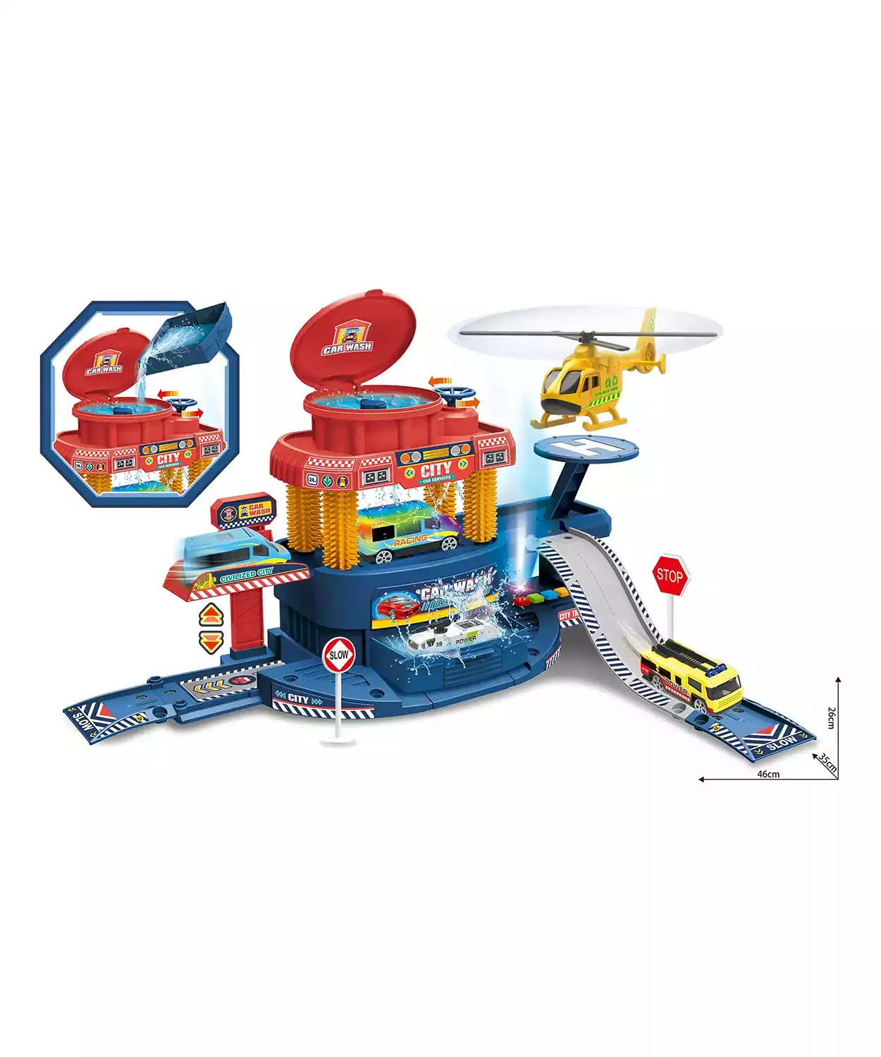 City Car Wash Track Set for Kids