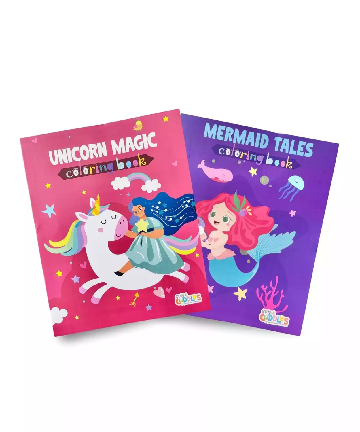 Unicorn & Mermaid Design Colouring Book for kids (Pack of 2)