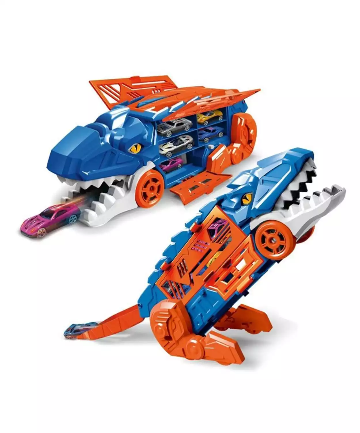 2 in 1 Dino Parking Lot with 6 Die Cast